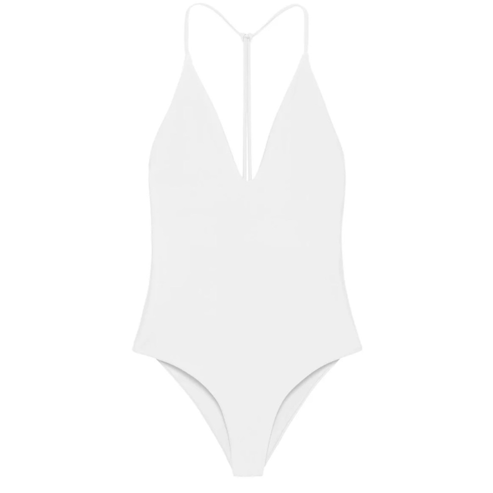JADE SWIM White Matte One Piece Swimsuit XS